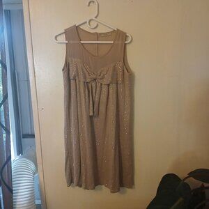 Darling women's beige sparkly dress very beautiful
